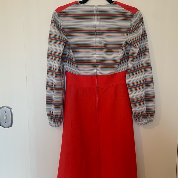 Vintage 70’s Rainbow Retro Fit and Flare dress - Picture 3 of 5
